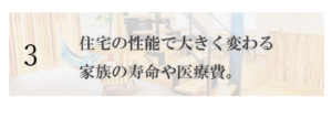 イベントコンテンツ｜住宅の性能で大きく変わる将来の寿命や医療費