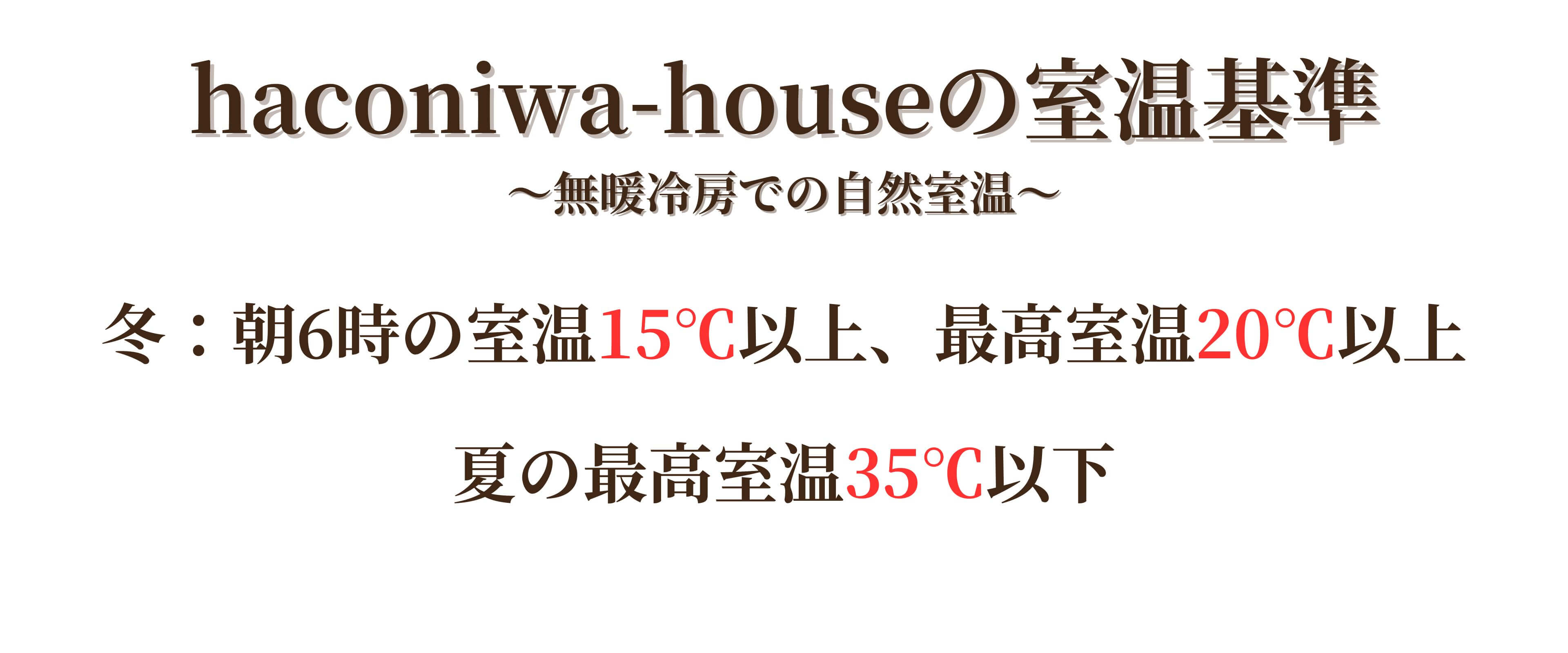 haconiwa-houseの室温基準