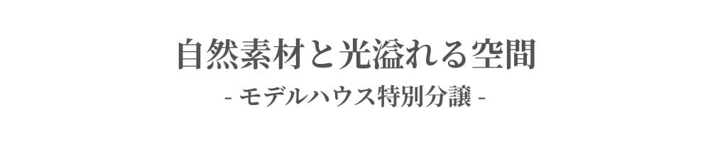 自然素材と光溢れる｜モデルハウス特別分譲